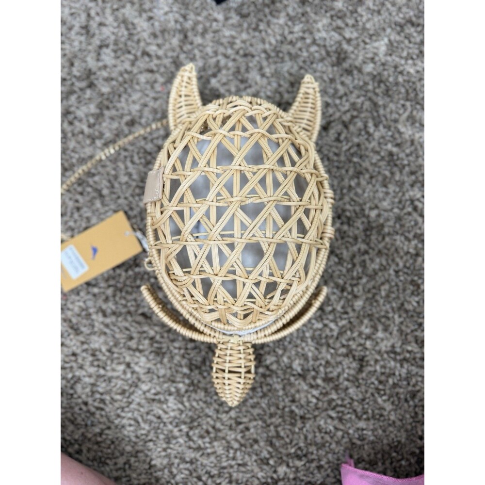 Tommy Bahama Woven Sea Turtle Crossbody Bag Natural Straw Viral Beach Purse NWT - Picture 8 of 13